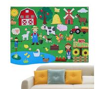 Planche en Feutre pour Tout-Petits, Tableau d'histoires Multifonction en Feutre Moelleux pour et Animaux de Ferme pour