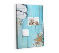 Planche en liège horizontale | tableau mural polyvalent pour bureau école home office | idéal pour tâches projets notes photos idées et organisation - 40x60 - en bois - Coquillages sur bois