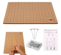 Planche en macramé, 30 x 40 cm, accessoires en macramé, planche à tricoter avec stylos, maille double face, réutilisable, pour la fabrication de bracelets et de nœuds de corde