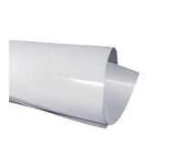 Planche en plastique 1 feuille de plastique noir et blanc brillant, panneau en PVC fait main, 210 x 297 mm, rigide for les amateurs modélisme(White,0.5mm)