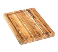 Planche en teck SCANDI avec rigole épaisseur - 2,5 cm - 36 x 26 cm