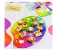 Planche en verre multicolore