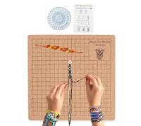 Planche et broches pour macramé | Tableau de projet portable 8 x 8 pouces/20 x 20 cm avec grilles et broches - Créez des créations avec macramé et nœuds, table réutilisable avec instructions pour l