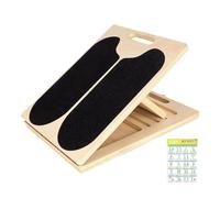 Planche extensible inclinée - Plate-forme en blocs de bois, rampe d'étirement des mollets, renforcement de l'équilibre des pieds, support de fitness | Pour la salle de sport à domicile, le bureau, l'e