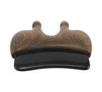 Planche Gua Sha en Bois de Santal Marron pour Visage et Yeux | Courbes Ergonomiques, Prise en Main Améliorée, Usage Spa et Soins Corporels, pour Professionnels