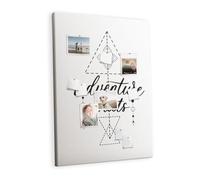 Planche horizontale en liège naturel | tableau mural bureau école maison | épingler notes photos projets idées tâches et rappels - 100x140 - coloré - L'heure est à l'aventure