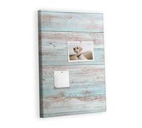 Planche horizontale en liège | tableau mural bureau école maison home office | organisation tâches projets photos notes et idées créatives - 40x60 - métallique - planches de bois pastel