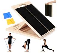 Planche inclinée pour étirement des mollets, planches inclinées en bois pour l'exercice, capacité de poids de 136 kg, civière de mollet de qualité supérieure, équipement de physiothérapie pour la