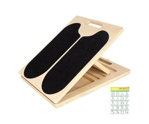 Planche inclinée pour étirement mollets réglable à 5 angles | Cale en bois extensible mollets pour hommes et femmes post-exercice gym sport routine quotidienne