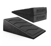 Planche inclinée pour l'étirement des mollets, 5 angles réglables, planche inclinée pour squat, capacité de poids de 480 lb, cale en mousse de yoga extensible pour les mollets, (Black, 31X10X16CM)