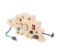 Planche Occupée de Dinosaure, Planche Occupée Montessori pour Tout-Petits avec Interrupteur de Lumière LED, Sensorielle Portable pour bébé, d'activité de Dinosaure, Jouets d'apprentissage