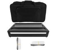 Planche Pédalier Guitare Aluminium Extra Large avec Sac - Plateau Antidérapant Portable, Durable et Léger pour Pédales d'Effet, Musiciens en Déplacement (BP3)