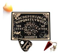 Planche pendulaire - Planche parlante en bois noir de 30,5 cm avec planchette, accessoire Ouija magique gravé | Outil de divination pour les messages spirituels, kit de sorcellerie métaphysique