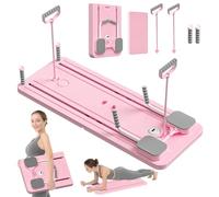 Planche Pilates Reformer Pliable 5 en 1 - Planche coulissante Pilates Polyvalente for entraînement à Domicile (Violet)(Pink)