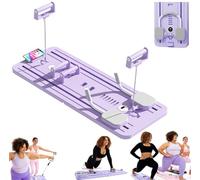 Planche Pilates Reformer pliable, planche abdominale à rebond automatique, machine d'exercice abdominale(Purple)