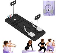 Planche Pilates Reformer Pliable, Planche Abdominale à Rebond Automatique, Machine d'exercice(Black)
