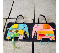 Planche Pliable En Tissu Feutré Portable, Boutons, Boucle, Dressing, Compétences De Vie, Besoins Spéciaux, Jouets D'Apprentissage Montessori En Voiture