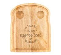 Planche pour couple avec inscription « A Toast to the Eg-cellent »,Cadeau unique pour anniversaire de mariage de fiançailles, bois naturel, Husband