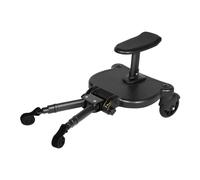 Planche Poussette Universelle,Buggy Board avec Siège Amovible 2 en 1 pour Enfants 3-7 Ans,Marchepied Réglable en Hauteur,Roues PU 360° Suspension,Charge Max 25kg,Compatible Tout Type de Poussette