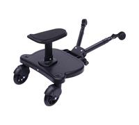 Planche Poussette Universelle, Marchepied Poussette Réglable 2 Enfants, Buggy Board 2 en 1 Assis Debout avec Siège, Kinderwagen Roues 360° Antichoc, 3 à 7 ans, Charge 25kg