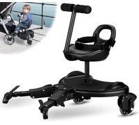 Planche Poussette Universelle, Skate Poussette Universelle avec Siège, Portable Kiddy Boards,avec Sangle de Suspension, Marche Pied Poussette avec Siège, pour bébé pour Enfants de 2 à 6 Ans