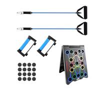 Planche push-up multifonction 24 en 1 - Kit d'entraînement de musculation portable avec bandes de résistance pour la maison, pour exercices des épaules, de la poitrine, du dos et des triceps