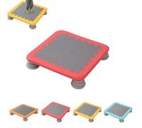 Planche rebondissante de 25 Pouces, Planche de Rebond pour Trampolines sensoriels carrés, Mini Trampoline, pour l'équilibre intérieur et extérieur et l'exercice Physique Red