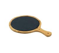 Planche ronde ardoise et bambou 25 cm Lacor