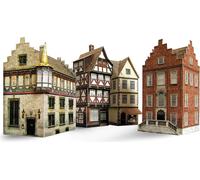 Planche Schreiber Maquette en carton 4 maisons de la vieille ville N