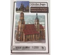 Planche Schreiber Maquette en carton de l'église collégiale de Stuttgart Z