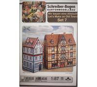 Planche Schreiber Maquette en carton Nous construisons une vieille ville Set 7 HO