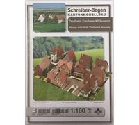 Planche Schreiber Maquette en carton Village avec maisons à colombages N
