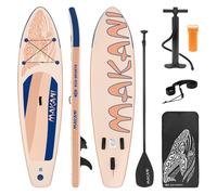 Planche stand up ECD Germany 320 x 80 x 15 cm abricot PVC gonflable jusqu'à 120 kg avec accessoires