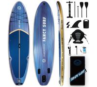 Planche Sup Gonflable 351×89 cm, Charge 200 kg Adulte. Livrée avec Pompe, dérives, Sac à Dos, Accessoires et Pochette téléphone étanche, idéale pour pêche, Yoga et randonnée Aquatique