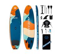 Planche Sup Gonflable 351×89 cm, Charge 200 kg Adulte. Livrée avec Pompe, dérives, Sac à Dos, Accessoires et Pochette téléphone étanche, idéale pour pêche, Yoga et randonnée Aquatique