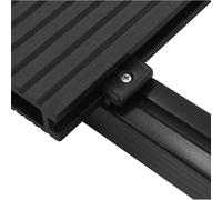 Planche Terrasse WPC 6 Pièces Anthracite avec Clips et Vis Inox | Lames composites robustes, texture bois réaliste, entretien facile chiffon humide, usage temporaire terrasse patio,