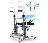 Planche Transfert Fauteuil de transfert pour patients, fauteuil élévateur pour usage domestique, douche à double hauteur réglable avec chaise percée, fauteuils roulants pour personnes âgées,