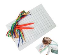 Planche tressée pour et tissage de fils - Planches d'enfilage sensorielles | Planche tressée de en tissu de cordes | Apaiser l'activité d'enfilage des jouets pour filles, garçons