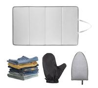 Planche Vapeur pour Vêtements, Support Pliable pour Défroisseur Vertical, Matelas Repassage avec Gants pour Dortoir Appartement Maison Lit Table Vêtements Comptoir Hôtel Chemise Voyage Linge