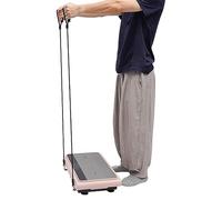 Planche vibrante fitness avec 99 niveaux et télécommande, rose | Charge maximale de 120 kg, silencieux 30-40 dB, 5 modes de vibration, 2 bandes, Bluetooth/lumière, pour la maison/le bureau