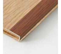 Plancher en Bois en Forme De L Edgig Strips Bande De Seuil De Porte, Garniture De Marche D’escalier 35.4ich / 90cm Bûche, PVC Bois Grai Fiish, A, 2x1cm/0.78x0.39inch