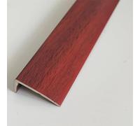 Plancher en Bois en Forme De L Edgig Strips Bande De Seuil De Porte, Garniture De Marche D’escalier 35.4ich / 90cm Bûche, PVC Bois Grai Fiish, F, 2x1cm/0.78x0.39inch