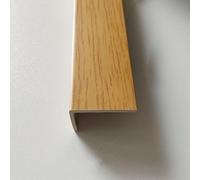 Plancher en Bois en Forme De L Edgig Strips Bande De Seuil De Porte, Garniture De Marche D’escalier 35.4ich / 90cm Bûche, PVC Bois Grai Fiish, H, 2x1cm/0.78x0.39inch