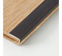 Plancher en Bois en Forme De L Edgig Strips Bande De Seuil De Porte, Garniture De Marche D’escalier 35.4ich / 90cm Bûche, PVC Bois Grai Fiish, K, 2x1cm/0.78x0.39inch