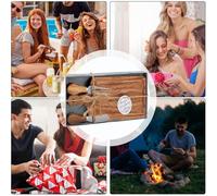 Planches À Charcuterie | Serveurs Fromage | Plateau Viande Carré Bois avec Couverts et Étiquette Merci - pour Mariage Noël Maison Famille Fête Housewarming