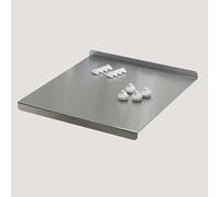 Planches à Découper en Acier Inoxydable 304 pour La Cuisine, Planches à Découper en Métal, Planche à Découper, Conception à Double Bord Plié, Proces, Silver, 58 * 100cm/23 * 39in