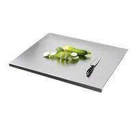 Planches à découper en acier inoxydable pour la cuisine | Tapis antidérapant de qualité alimentaire | Planche à découper en acier inoxydable pour la cuisine, le camping, la randonnée, la viande, le