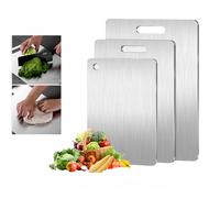 Planches à découper en titane 100 % pur pour lave-vaisselle - Hygiène et durabilité - Planches à découper en titane pour la cuisine domestique (34 x 24 cm (L x l)