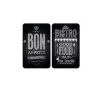 Planches à découper en verre - Lot de 2 couvre plaques universels - Bon appétit