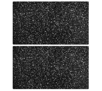 Planches à découper en verre trempé - VIDAXL - Motif granit - 52x30 cm - Épaisseur 5 mm - Lot de 2 - Noir